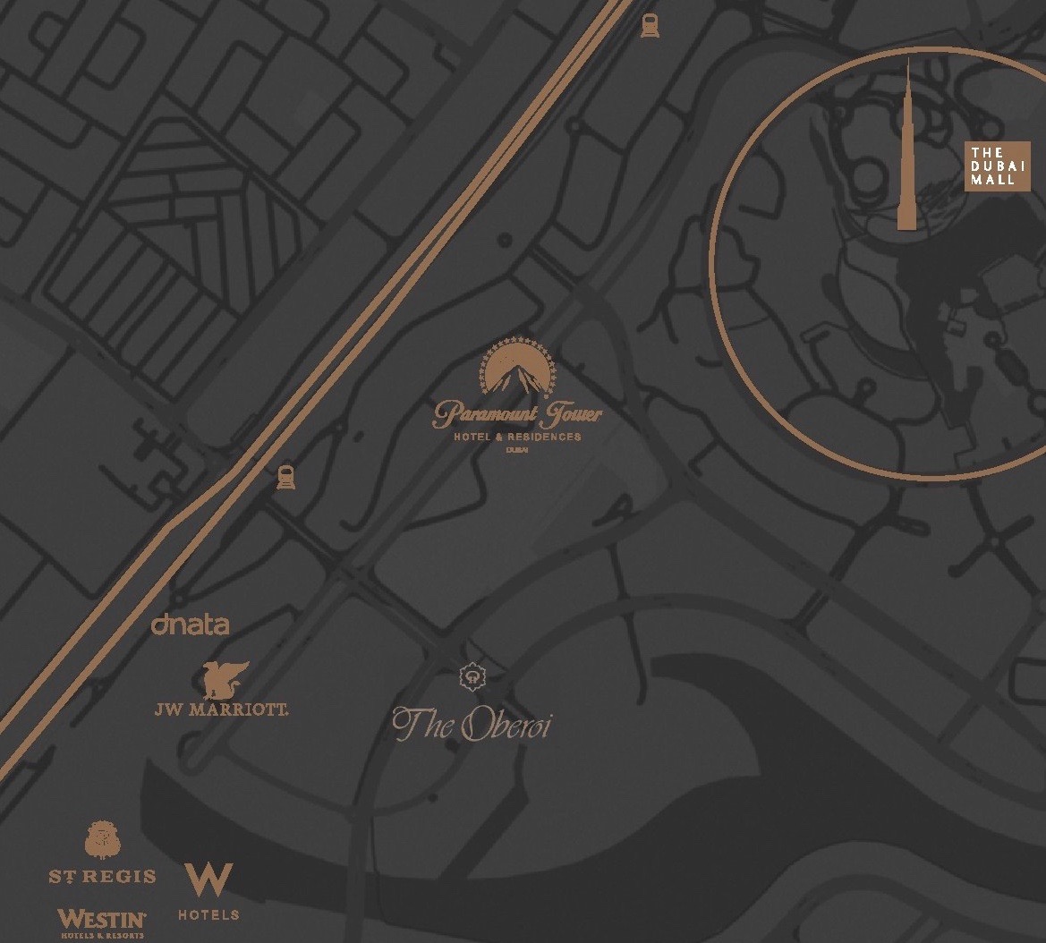 Damac Paramount Tower Hotel e Residence Mapa